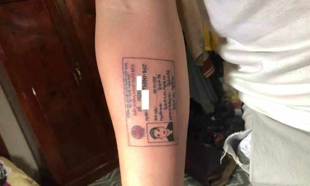 jovem vietnamita que sempre esquecia a identidade resolveu tatua la no braco