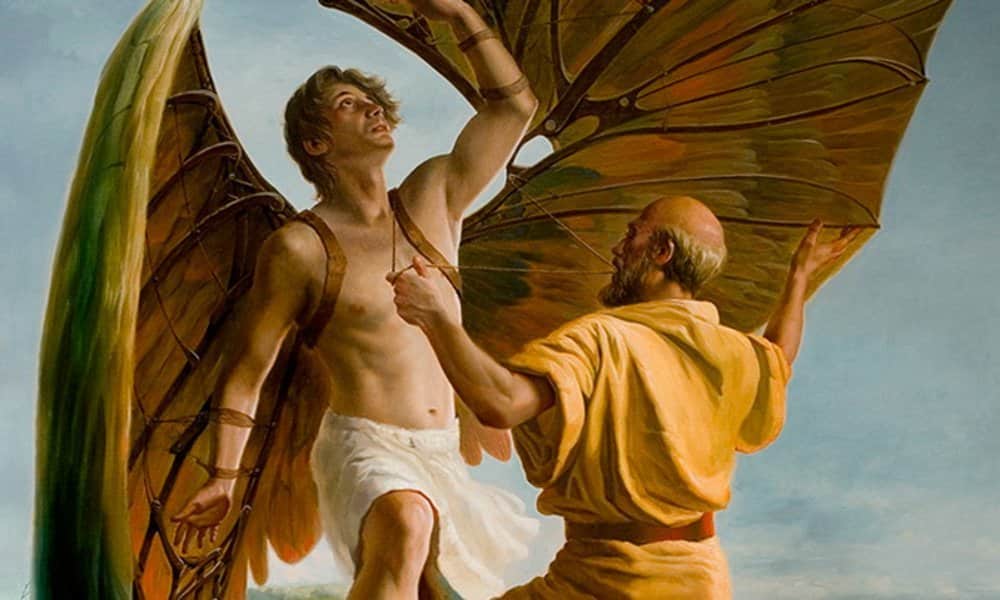 Na mitologia grega quem voou mais perto do sol Voce Conhece A Historia De Icaro Tricurioso